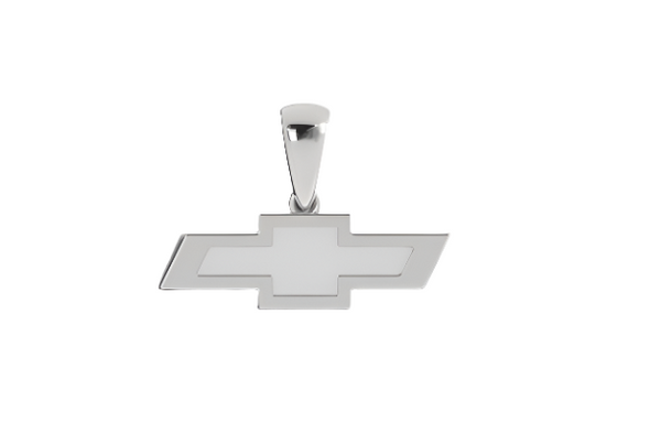Chevy Bowtie Solid Emblem Pendant | Sterling Silver