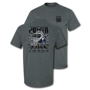 Chevy Engine Power Performance Grey T-Shirt