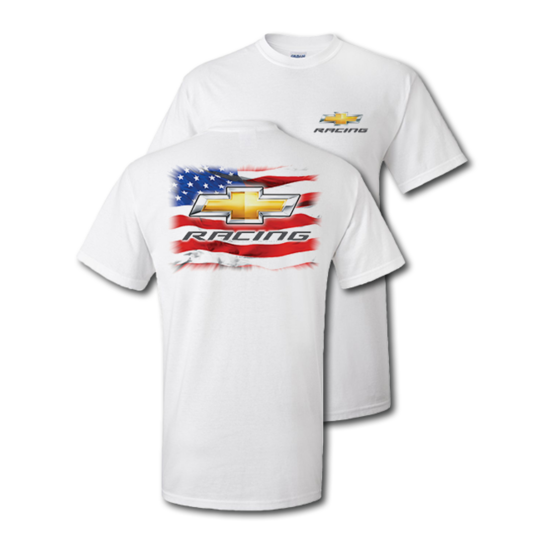 chevy-racing-gold-bowtie-american-flag-t-shirt