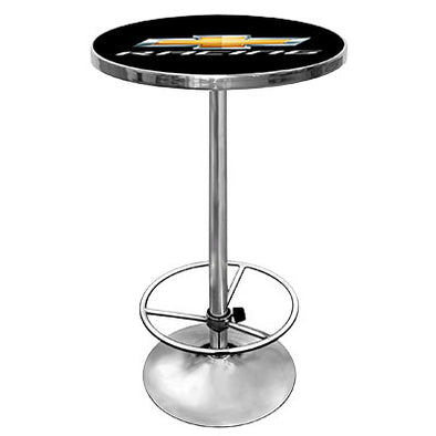Chevy Racing Gold Bowtie Man Cave Hightop Table