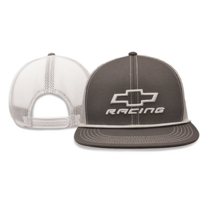 Chevy Racing Grey Cotton Twill Trucker Hat / Cap