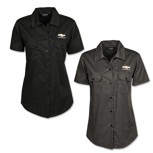 chevrolet-gold-bowtie-ladies-work-shirt