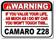 camaro-z28-warning-value-your-life-aluminum-sign