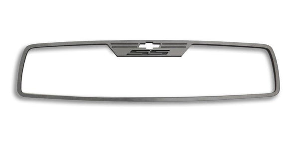 2012-2013 Camaro - Rear View Mirror Trim "SS" | Brushed Rectangle