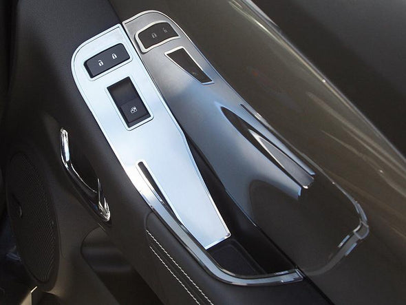 2011-2014 Convertible Camaro Door Handle Pull / Switch Deluxe Trim Plate | 2Pc