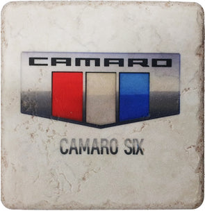 Camaro Six White Stone Coaster