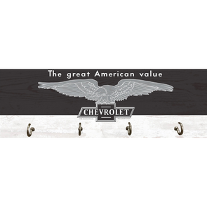 Vintage Chevrolet Eagle Wooden Key Rack