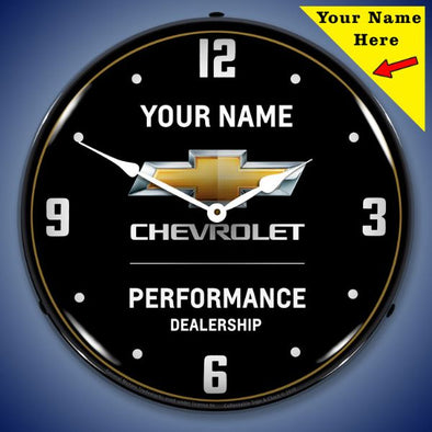 Chevrolet Performance Lighted Clock- Personalize Option