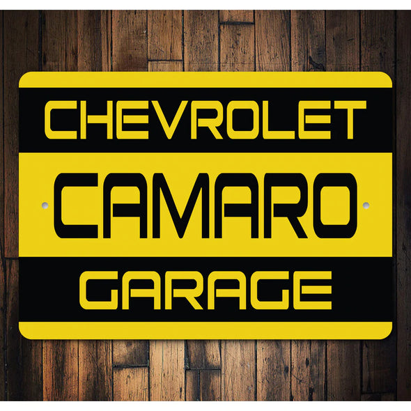 Chevrolet Camaro Garage - Aluminum Sign