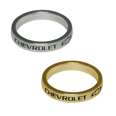 Chevrolet Bowtie Band Ring with Enamel
