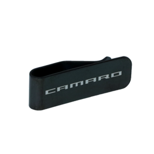 camaro-script-black-stainless-steel-money-clip