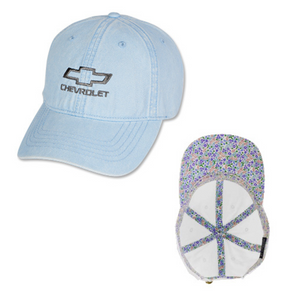 Ladies Chevrolet Bowtie Light Blue Ponytail Hat / Cap