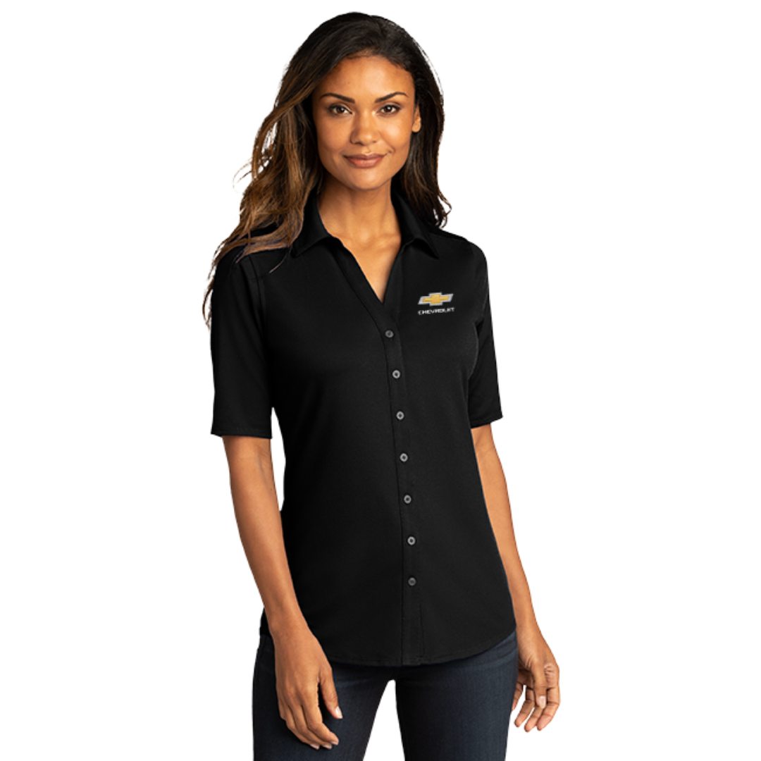 ladies-chevrolet-gold-bowtie-city-stretch-polo