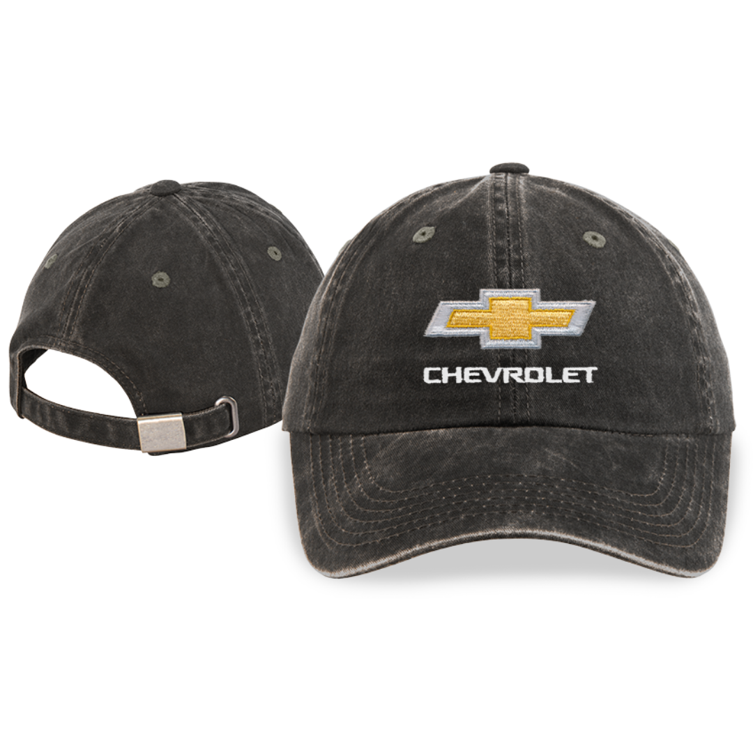 ladies-chevrolet-gold-bowtie-garment-washed-hat-cap