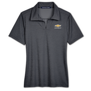 ladies-chevrolet-gold-bowtie-heather-crownlux-polo