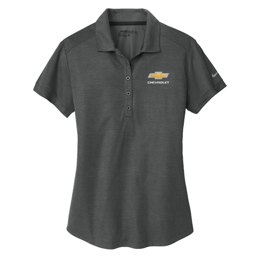 ladies-chevrolet-gold-bowtie-nike-golf-dri-fit-crosshatch-polo