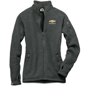 ladies-chevrolet-gold-bowtie-sweater-fleece-jacket