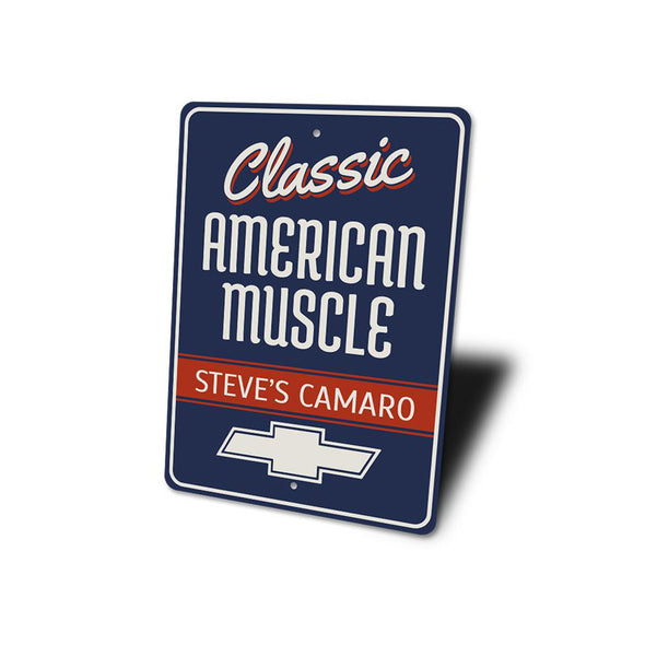 Personalized Classic American Muscle Camaro Sign