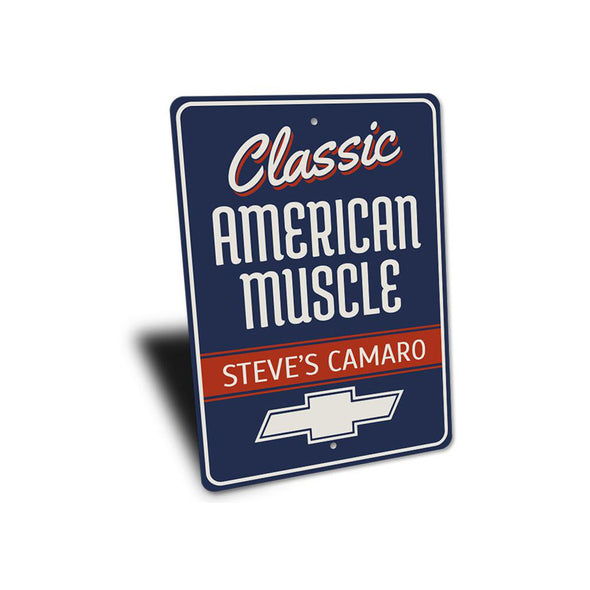Personalized Classic American Muscle Camaro Sign