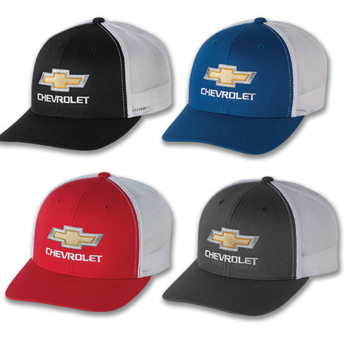 Chevrolet Gold Bowtie Retro Trucker Hat / Cap