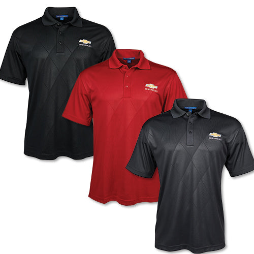 Men’s Chevrolet Gold Bowtie Port Authority Embossed Polo