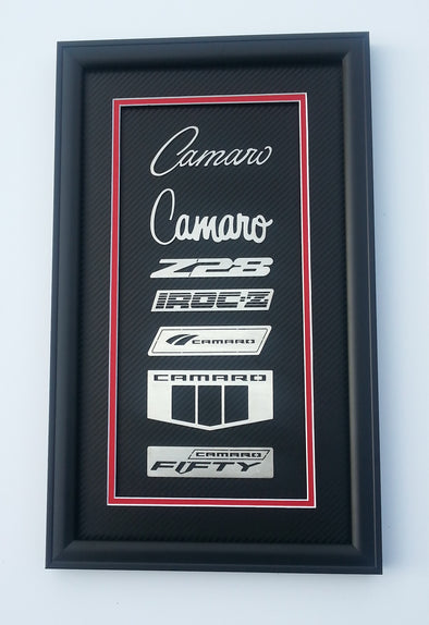 7 Emblem Camaro Shadowbox