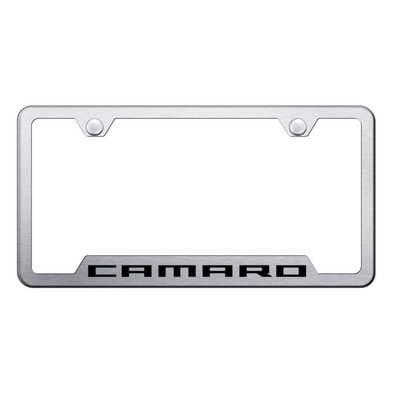Camaro Cut-Out Frame - Laser Etched Brushed