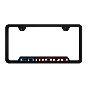 Camaro Flag PC Notched Frame - UV Print on Black