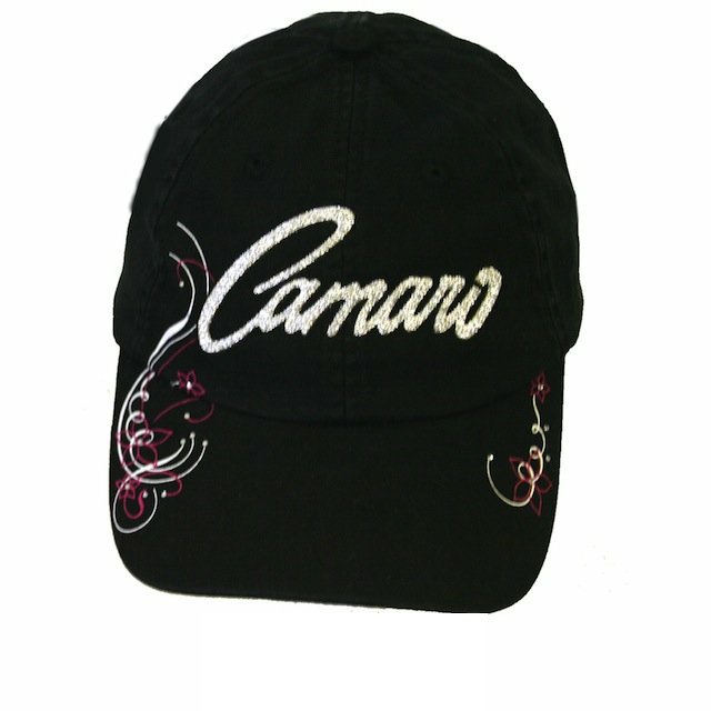 camaro-glitter-script-ladies-cap