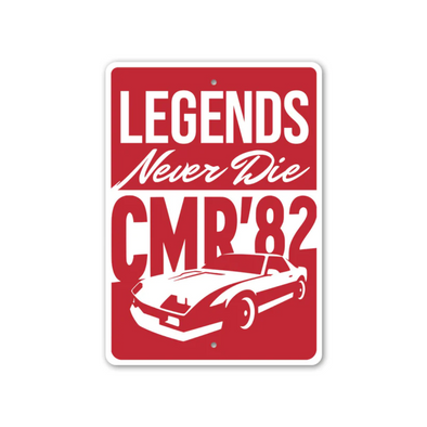 Legends Never Die Camaro '82 Sign - Aluminum Sign
